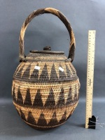 Large Vintage Buka Basket with Handle