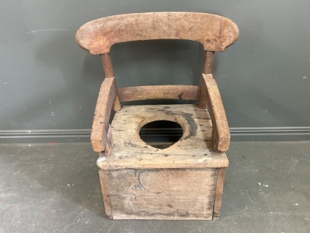 Antique Childs Comode Chair for restoration