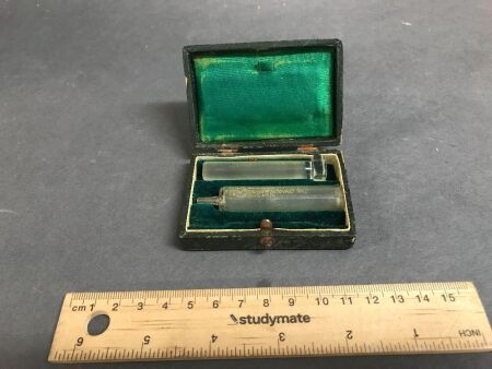 Victorian Glass Syringe in Box - Omnium Syringe MOD 2 - No Needle