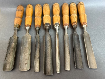Buck USA 8pc long gouge chisel set