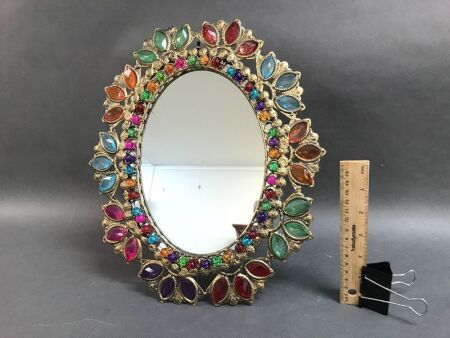 Jewelled Oval Mirror