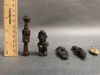 Collection of 5 Small African Wood Carvings - 2