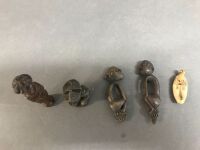 Collection of 5 Small African Wood Carvings - 3