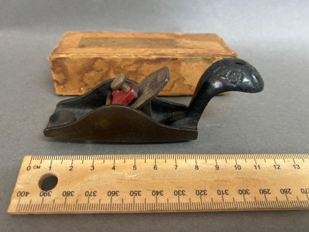 Stanley USA no 100 1/2 curved sole block plane with tail iob