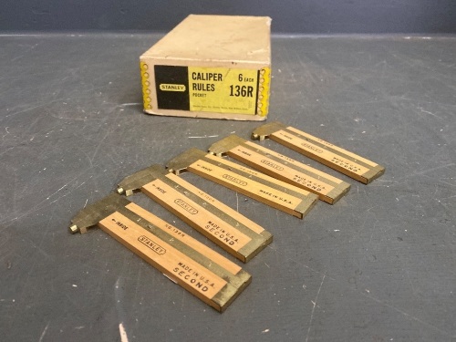 Stanley USA no 136r 5 calliper rules mint iob, seconds
