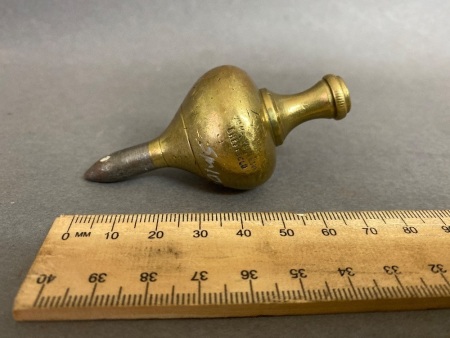 W.Marples no 3 brass plumb bob, 80mm long 5.9oz