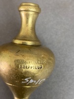 W.Marples no 3 brass plumb bob, 80mm long 5.9oz - 3
