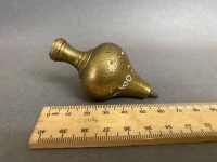 Crown Logo Am brass plumb bob circa 1941 70mm long 7.4oz - 2
