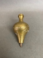 Crown Logo Am brass plumb bob circa 1941 70mm long 7.4oz - 3