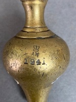 Crown Logo Am brass plumb bob circa 1941 70mm long 7.4oz - 4
