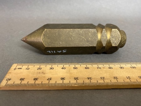Solid Brass Plumb bob 110mm long 17.6oz