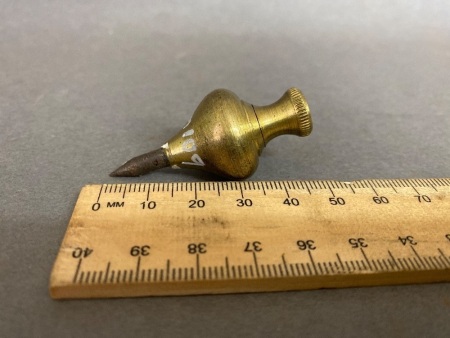 Solid Brass rare size 00 plumb bob 50mm long 1.6oz