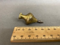 Solid Brass rare size 00 plumb bob 50mm long 1.6oz - 2