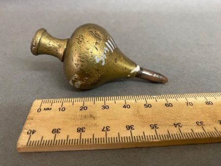 Preston England solid brass plumb bob80mm long 6.ooz