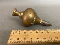 Solid Brass Plumb bob 85mm long 7.9oz - 2