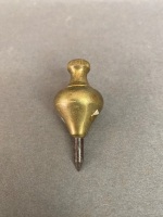 W & W rare size 0 brass plumb bob 55mm long 2.2oz - 3