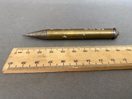 Pencil brass plumb bob 100mm long 2.4oz