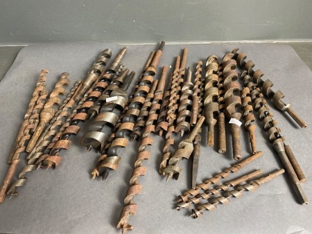 Large Lot of Auger Bits - New Style