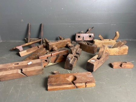 Large Lot Wooden Planes