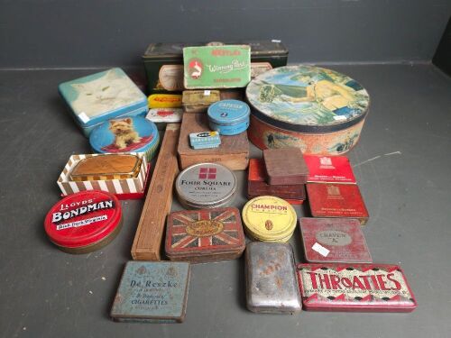 Large Lot of Mixed Tins