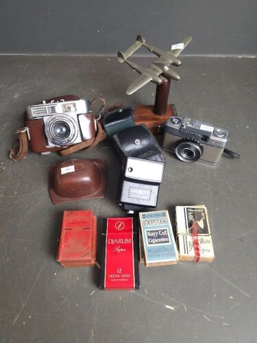 Mixed Lot of Old Cameras & Cigarette Boxes