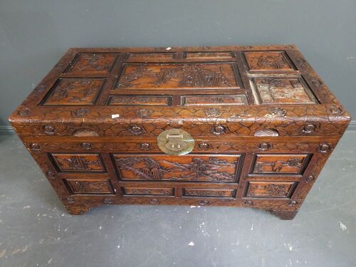 Carved Camphor Chest