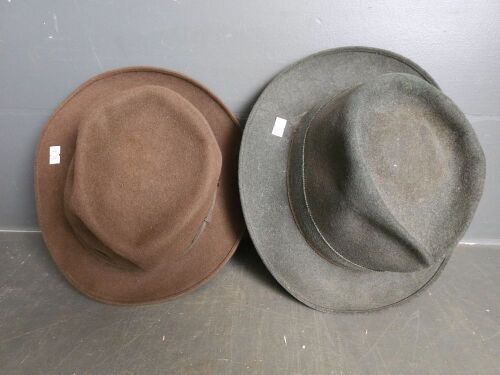 2 Akubra Hats - Sportsman (59/60) and Titan (58)