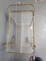 Glass Topped Metal Tea Trolley - 2