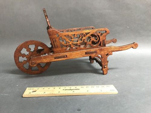 Edwardian Timber Fretwork Wheelbarrow