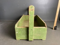 Vintage Wooden Tool Carry Box - 2