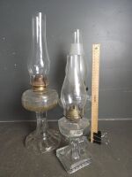 Selection of 3 Glass Kero Lanterns with Flutes