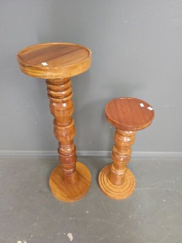 Two Wooden Plant Stands