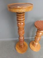 Two Wooden Plant Stands - 2