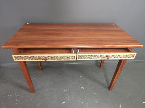 Slim Line Wooden Desk with two drawers