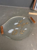 Two Mid- Century Glass Platters - 2