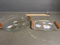 Two Mid- Century Glass Platters - 4