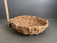 Large Cane Platter Basket