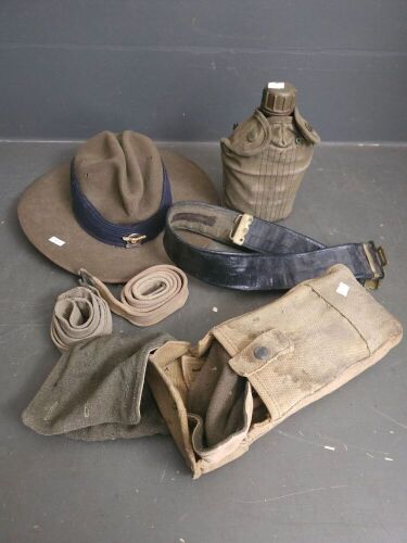 Australian Air Force Cadets Hat (56), Plasic water Canister, Carry Satchel and Belt