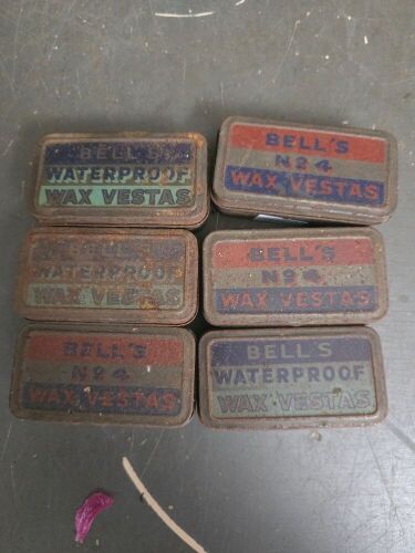 Six Small Bells Waterproof Wax Vespa Tins