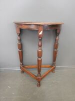 Wooden Half Moon Hall Table - 2