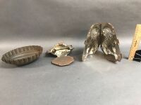 2 French Animal Chocolate Moulds + Jelly Mould c1900 - 2