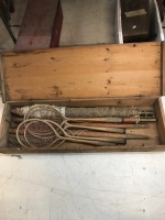 Vintage Badminton Set in Original Pine Box