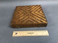 1920's Marquetry Box with Chinese Ivory Gaming Chips - 2