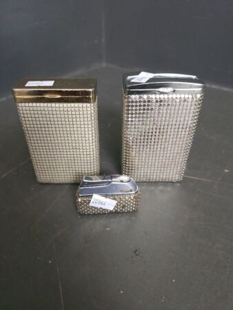 Vintage 1970's Glomesh Cigarette Cases & Lighter