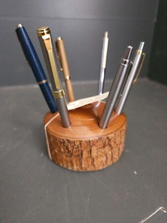 Vintage Australian Mulga Wood Pen Holder