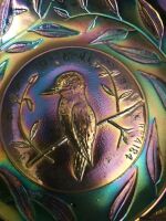 Amethyst Carnival Glass 'Kingfisher' - 2