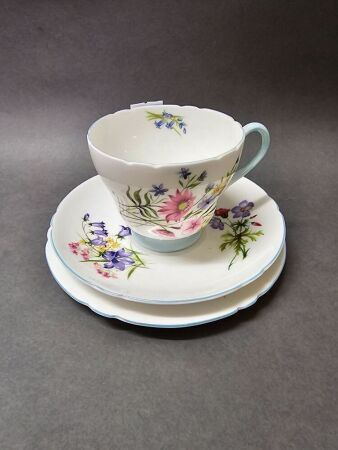 Shelley Bone China England Trio 'Wildflowers'