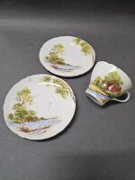 Shelley Bone China England Trio 'Old Mill' - 2