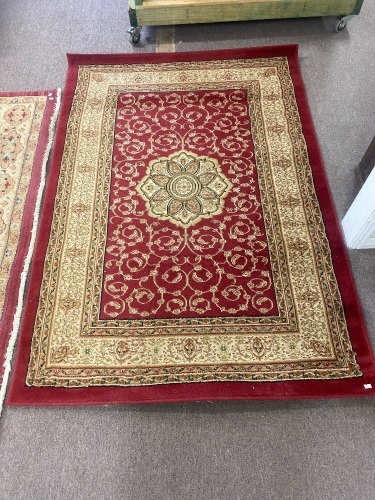 Smaller Sized Persian Style Floor Rug Red