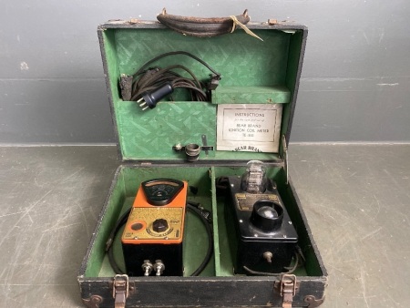 Extremely Rare Antique Coil & Condenser Test Meter Set